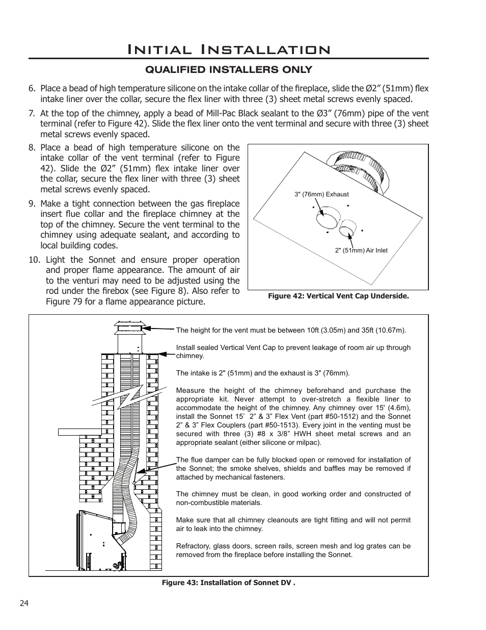 Initial installation | Enviro Sonnet C-11253 User Manual | Page 24 / 48