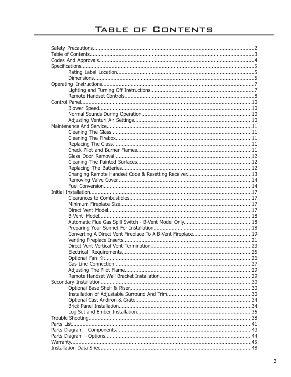 Enviro Sonnet C-11253 User Manual | Page 3 / 48