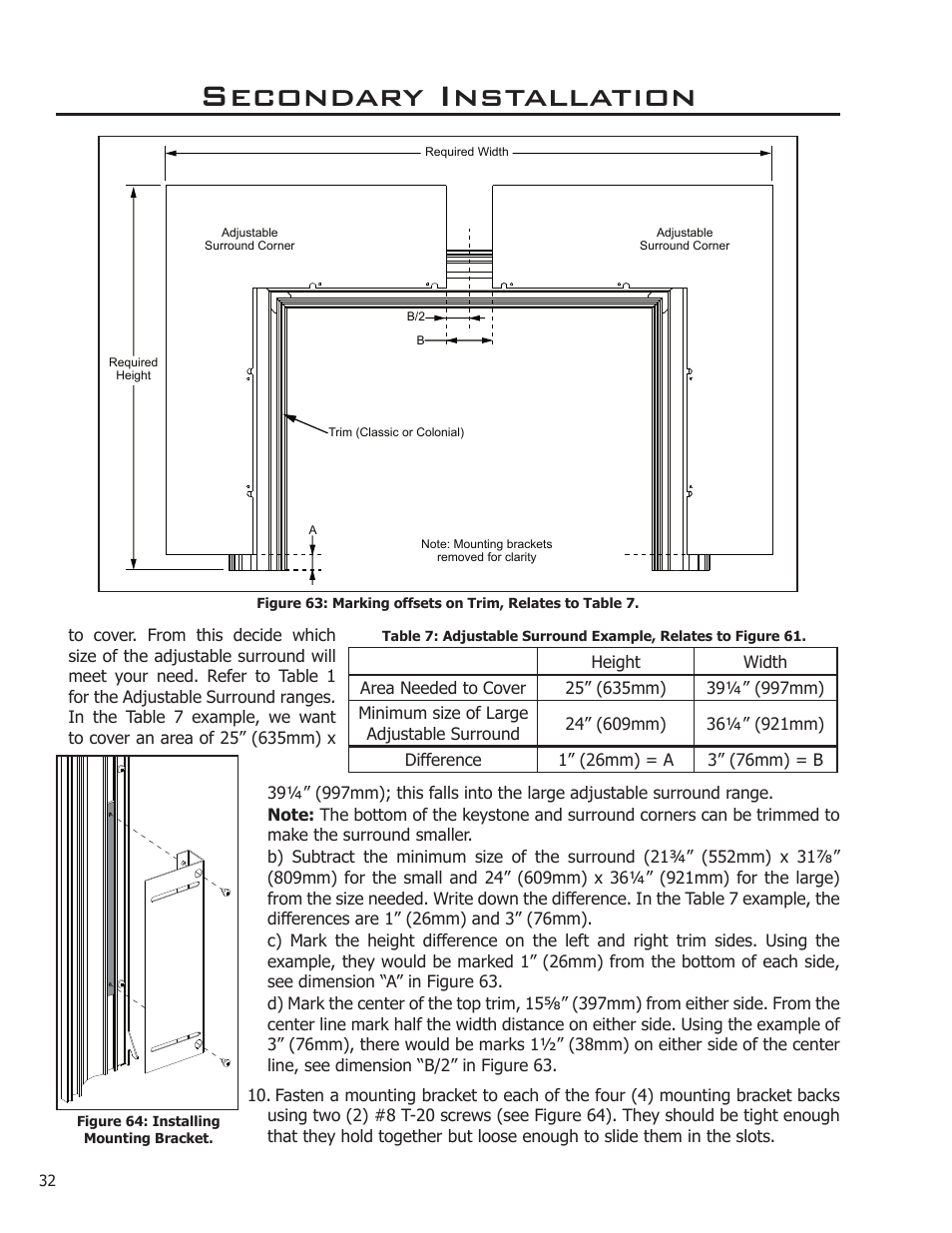 Secondary installation | Enviro Sonnet C-11253 User Manual | Page 32 / 48