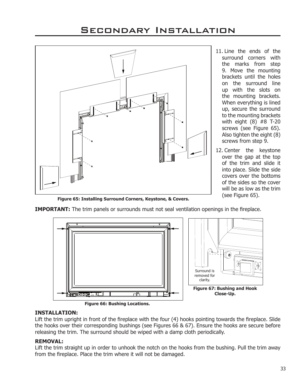 Secondary installation | Enviro Sonnet C-11253 User Manual | Page 33 / 48