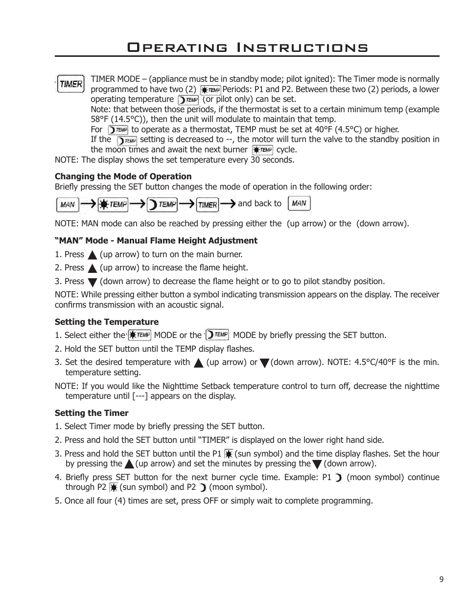 Operating instructions | Enviro Sonnet C-11253 User Manual | Page 9 / 48