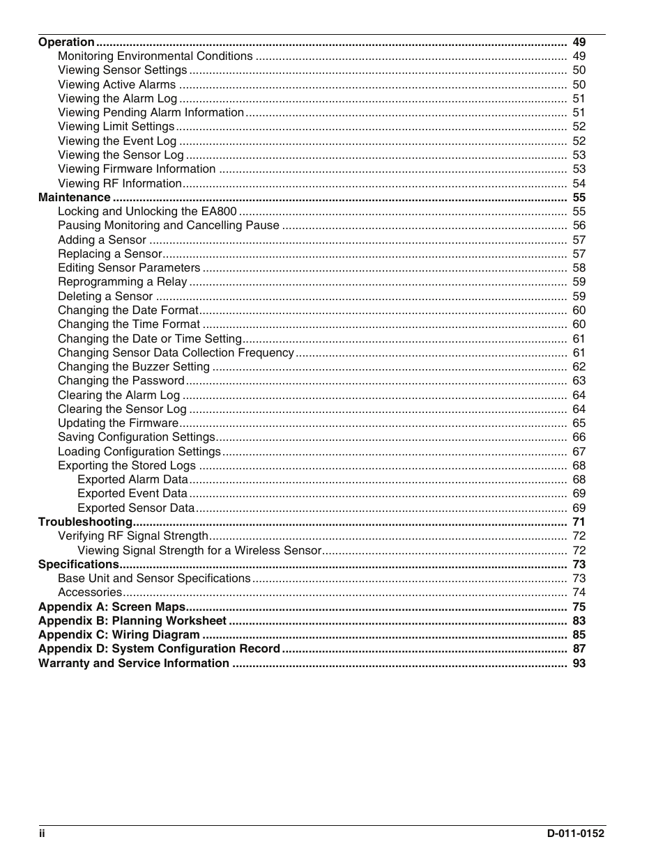 Enviro EA800 User Manual | Page 4 / 98