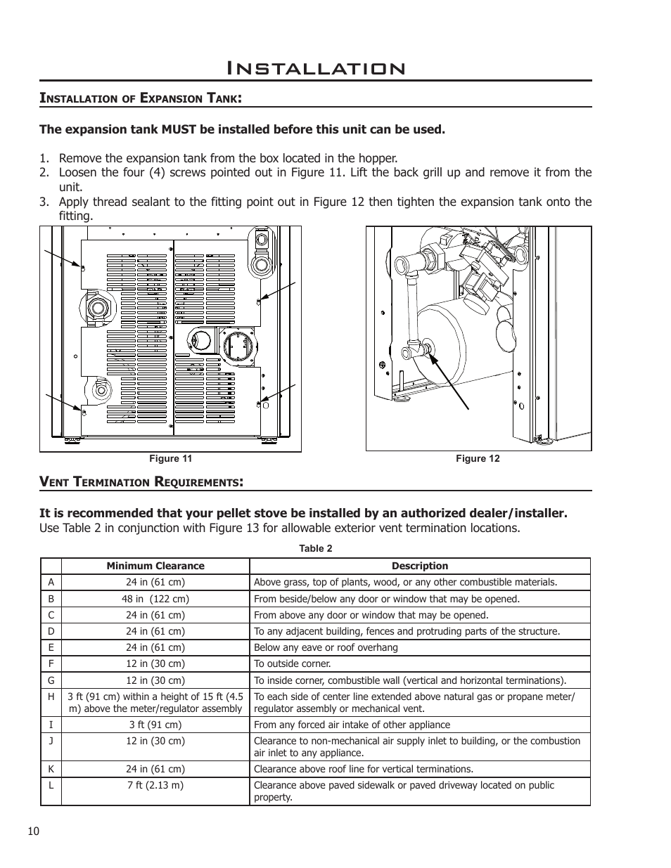 Installation | Enviro EF THERMO 28 User Manual | Page 10 / 27