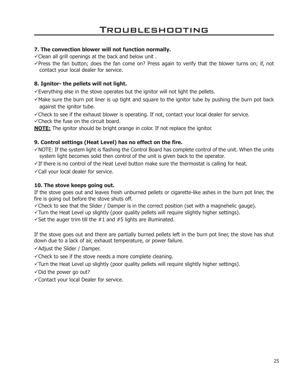 Troubleshooting | Enviro 50-1221 User Manual | Page 25 / 34