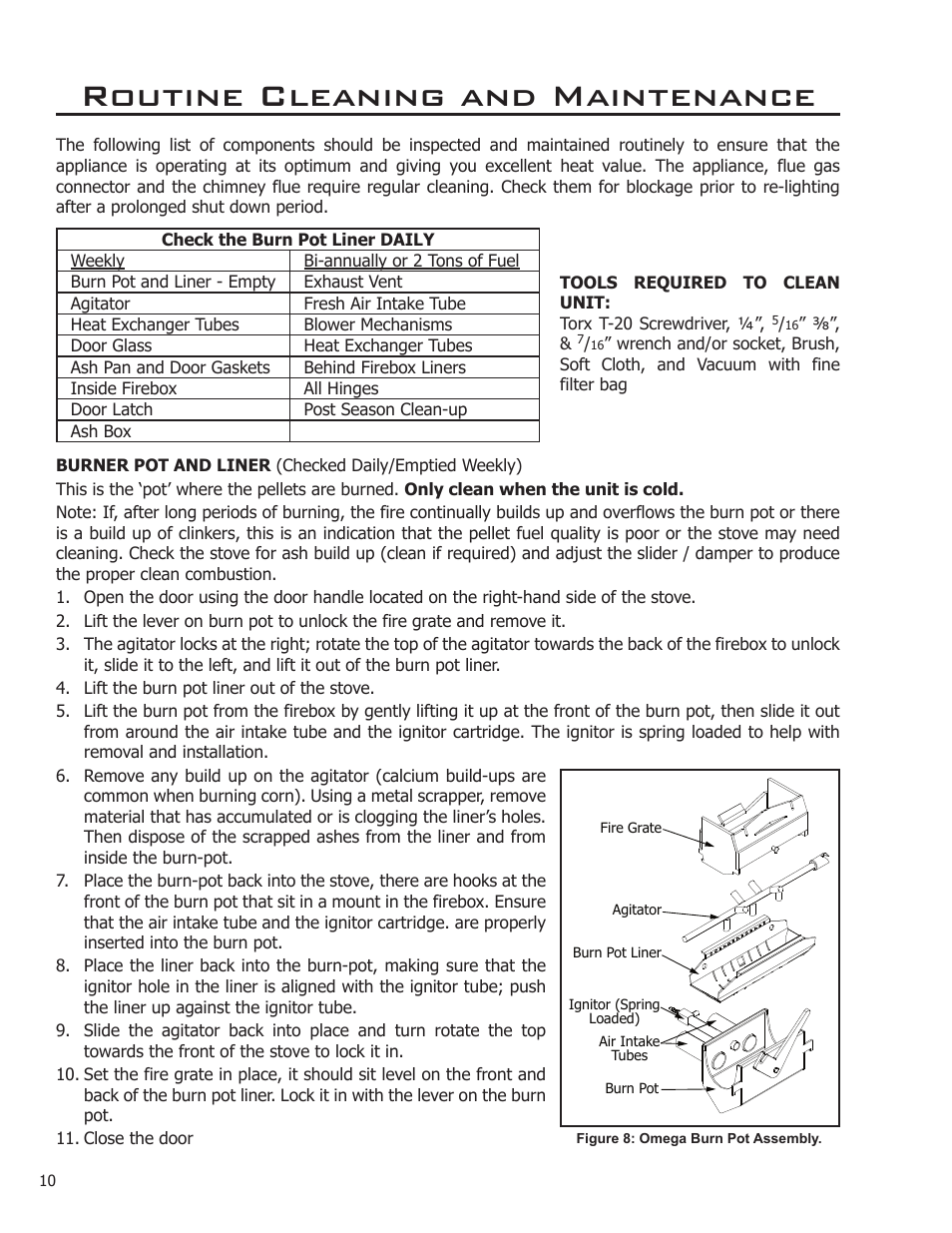 Routine cleaning and maintenance | Enviro C-11256 User Manual | Page 10 / 16