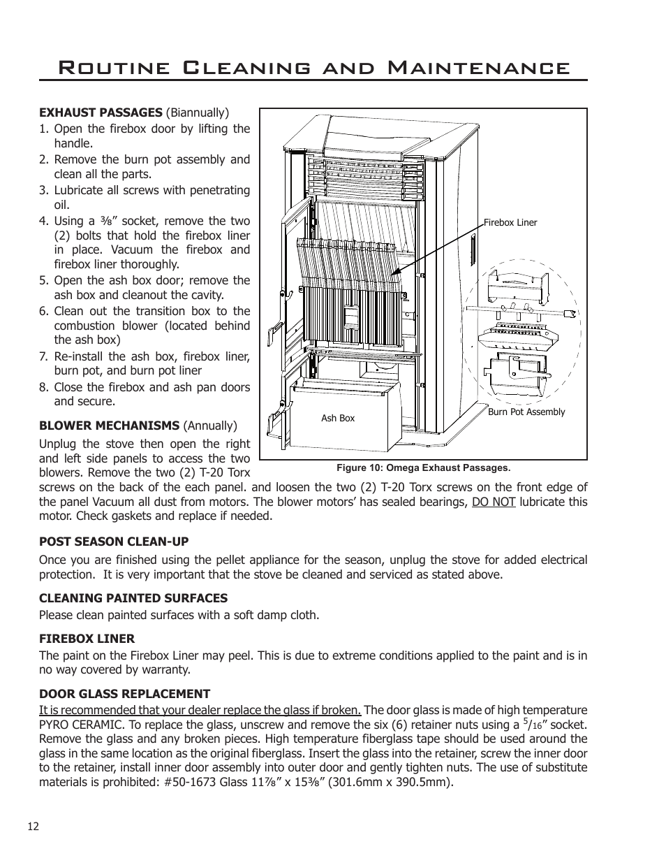 Routine cleaning and maintenance | Enviro C-11256 User Manual | Page 12 / 16