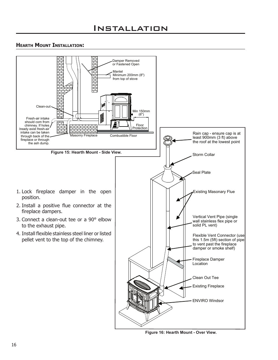 Installation | Enviro WINDSOR 50-1578 User Manual | Page 16 / 31