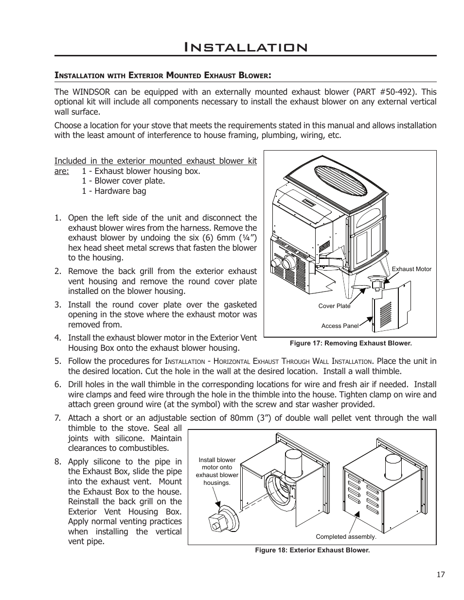 Installation | Enviro WINDSOR 50-1578 User Manual | Page 17 / 31