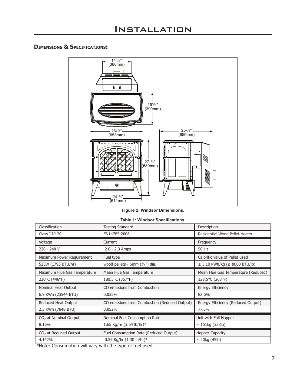 Installation | Enviro WINDSOR 50-1578 User Manual | Page 7 / 31