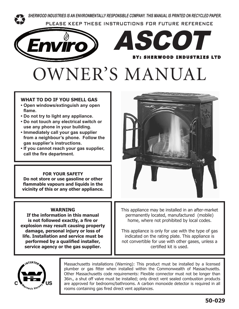 Enviro Ascot User Manual | 40 pages