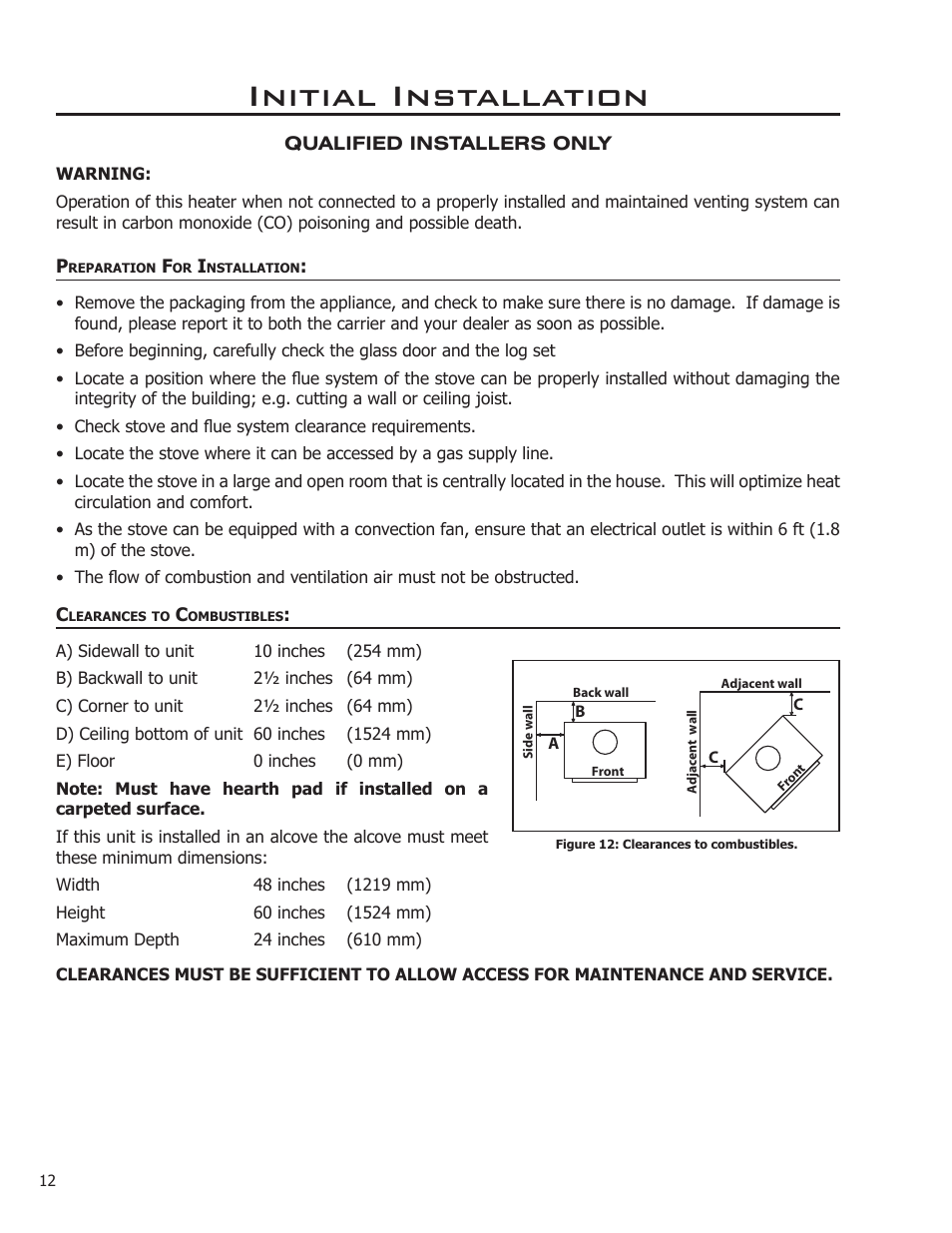 Initial installation | Enviro Ascot User Manual | Page 12 / 40