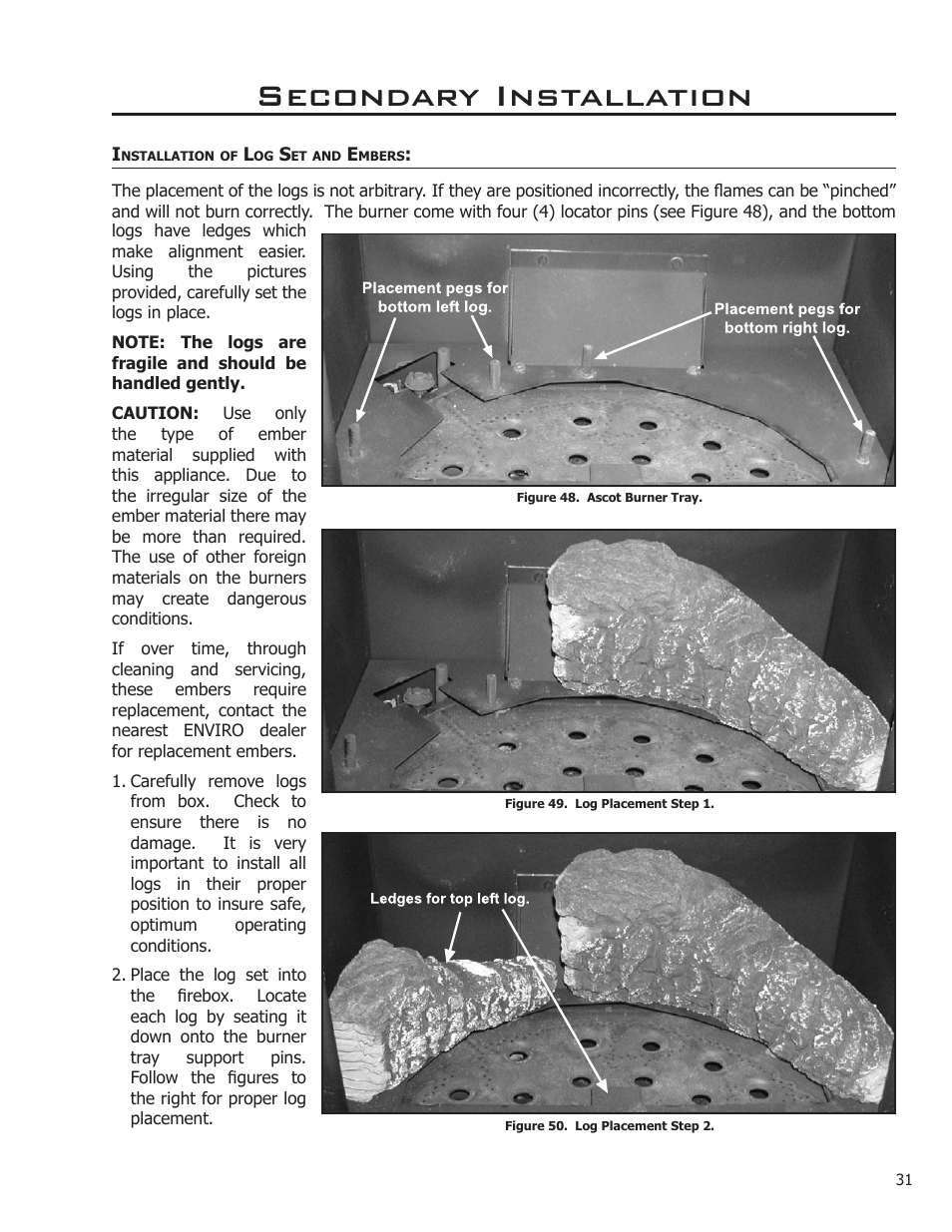 Secondary installation | Enviro Ascot User Manual | Page 31 / 40