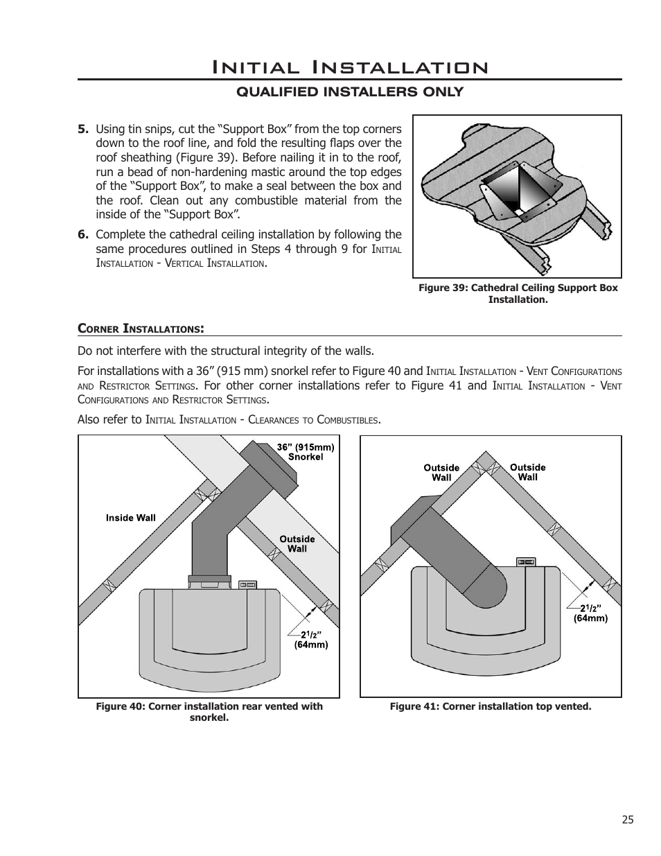Corner installations, Initial installation | Enviro ENVIRO User Manual | Page 25 / 42