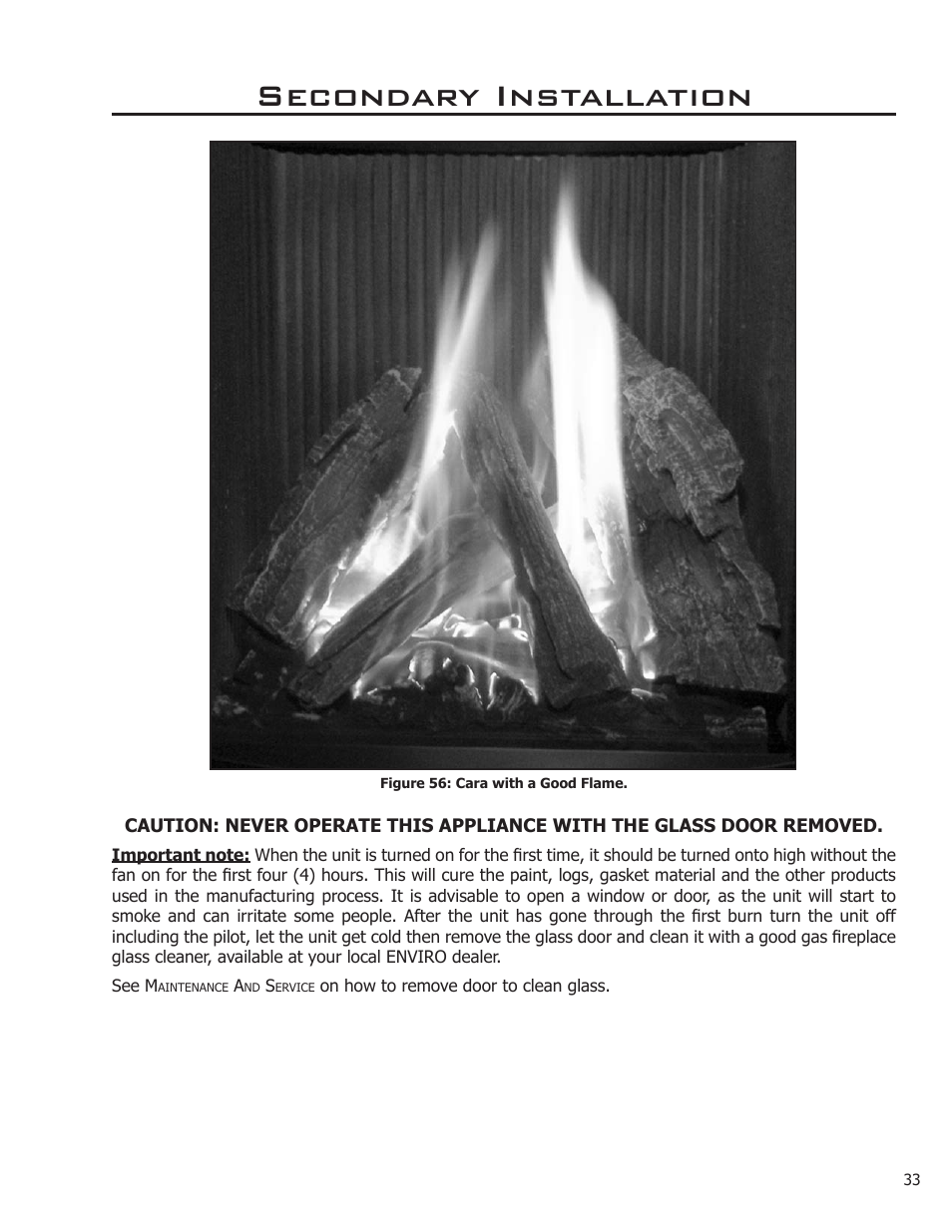 Secondary installation | Enviro ENVIRO User Manual | Page 33 / 42