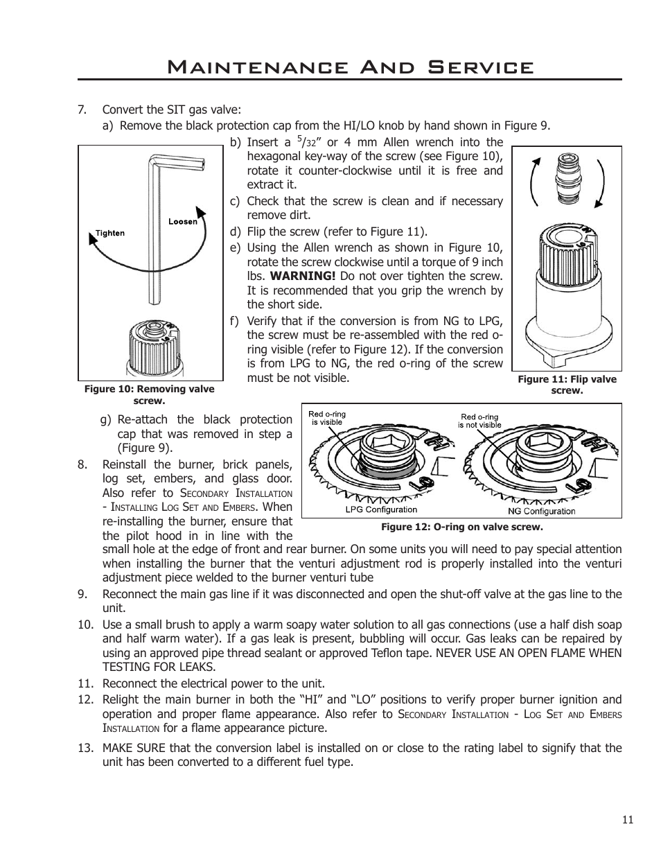 Maintenance and service | Enviro EG28-120 User Manual | Page 11 / 39