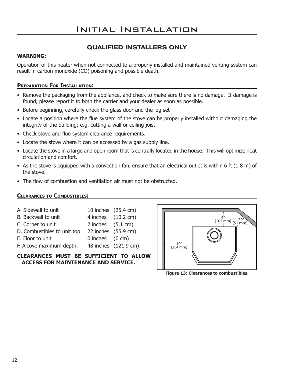 Initial installation | Enviro EG28-120 User Manual | Page 12 / 39