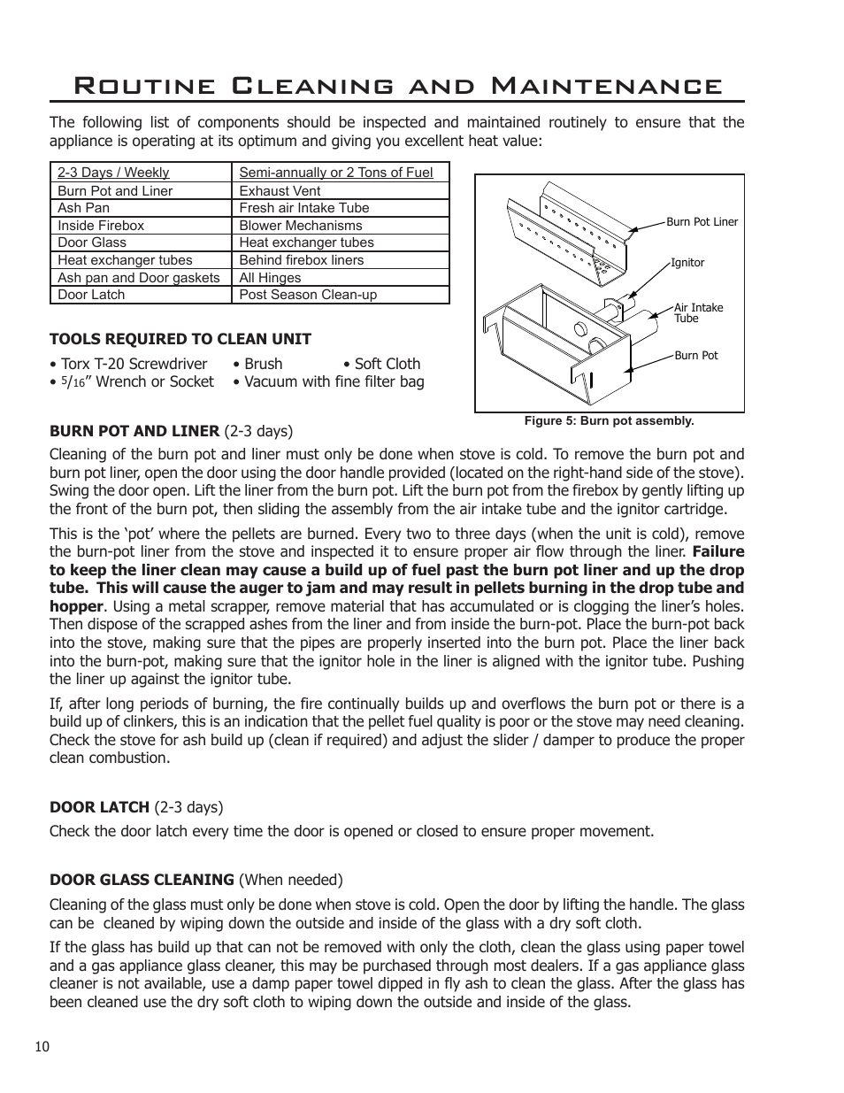 Routine cleaning and maintenance | Enviro C-11112 User Manual | Page 10 / 14