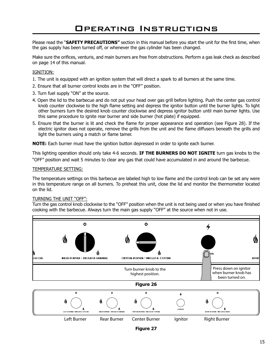 Operating instructions | Enviro Bistro 4500 C-10124 User Manual | Page 15 / 30