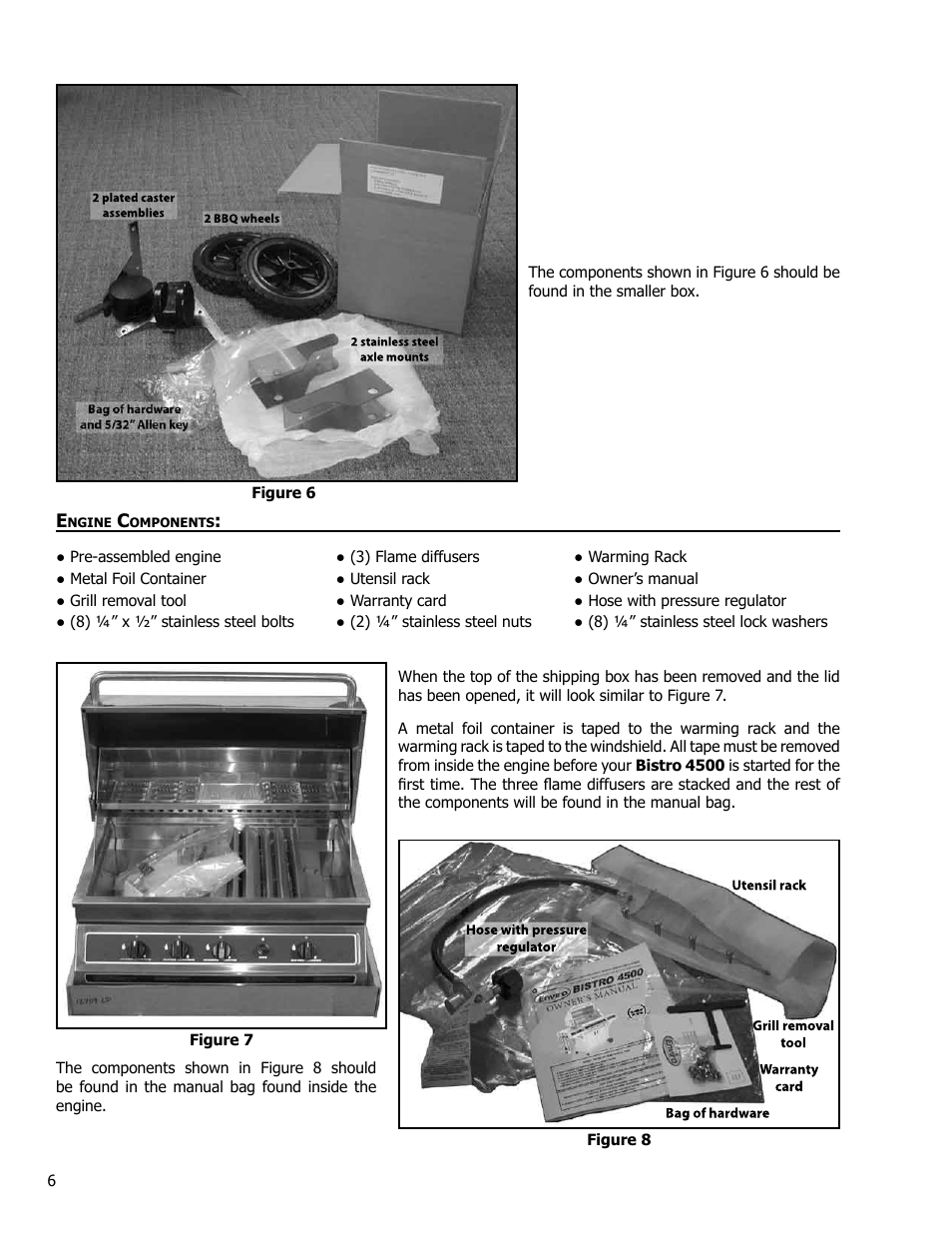 Engine components | Enviro Bistro 4500 C-10124 User Manual | Page 6 / 30