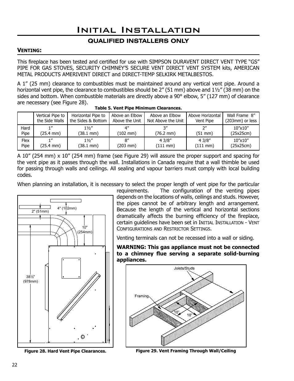 Initial installation | Enviro DV42DX User Manual | Page 22 / 42
