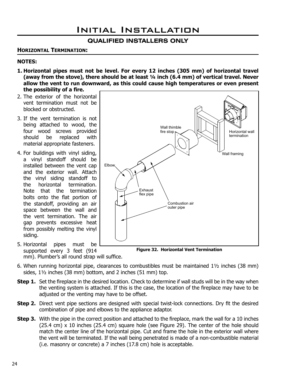 Initial installation | Enviro DV42DX User Manual | Page 24 / 42