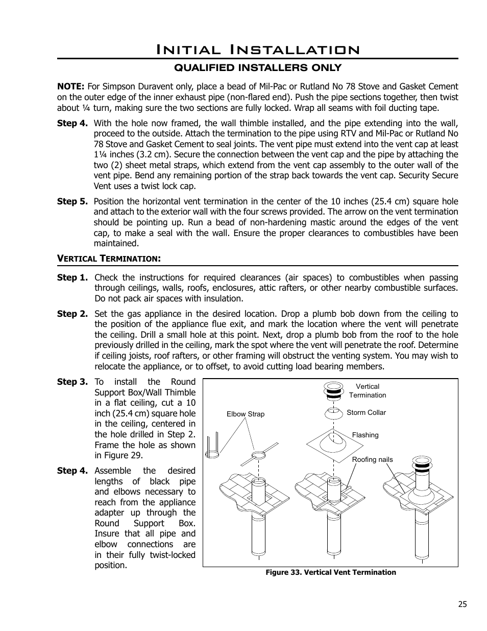 Initial installation | Enviro DV42DX User Manual | Page 25 / 42