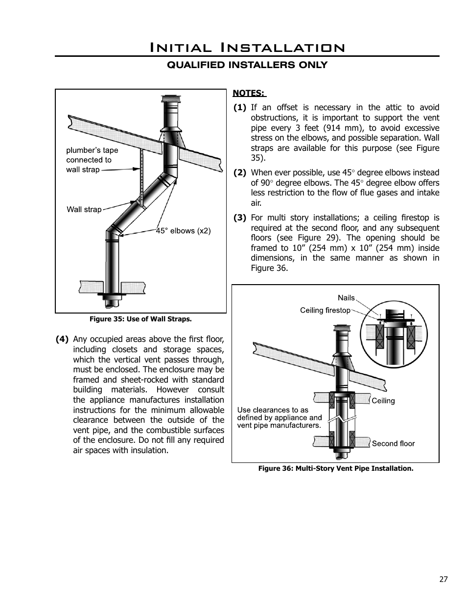 Initial installation | Enviro DV42DX User Manual | Page 27 / 42