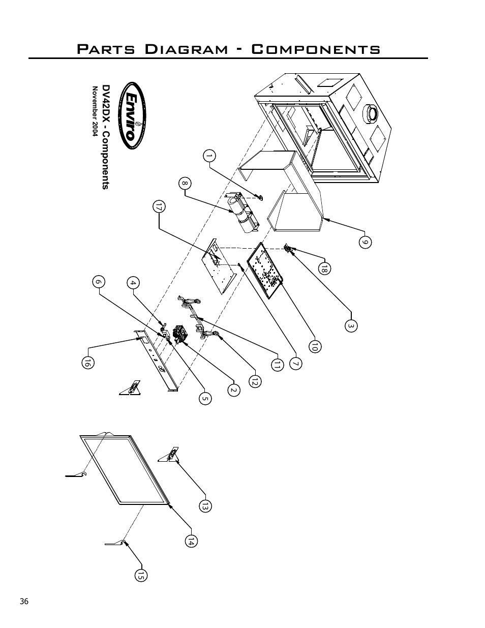 Parts diagram - components | Enviro DV42DX User Manual | Page 36 / 42