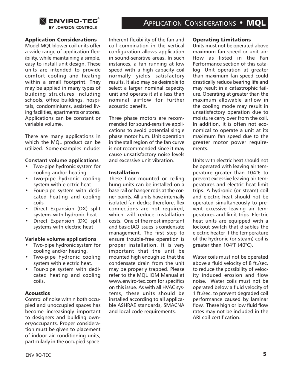 Pplication, Onsiderations | Enviro LCD MONITOR 170S5FG User Manual | Page 5 / 30