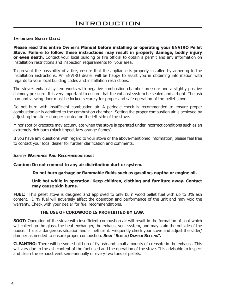 Introduction | Enviro EP3 User Manual | Page 4 / 14