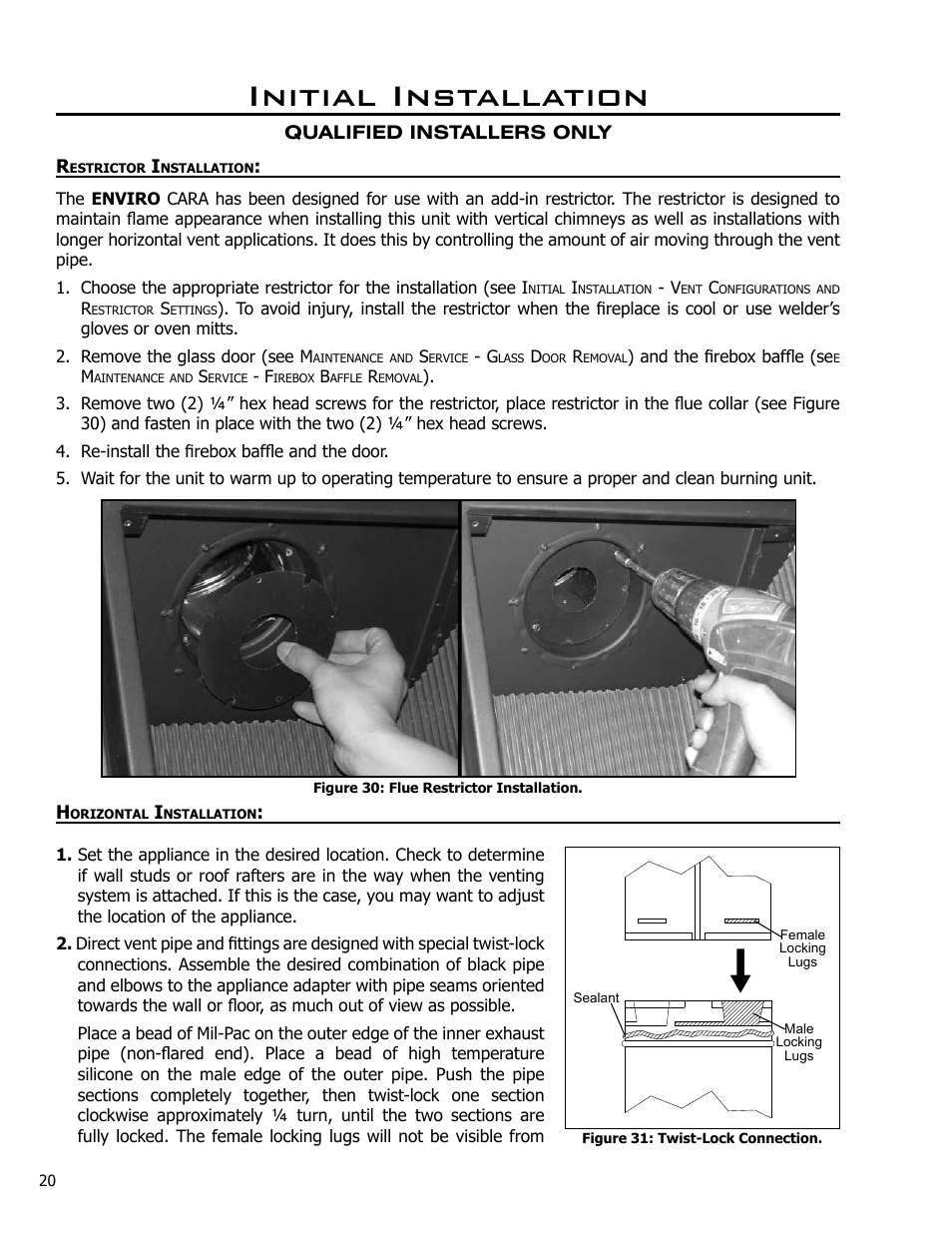 Initial installation | Enviro Cara User Manual | Page 20 / 46