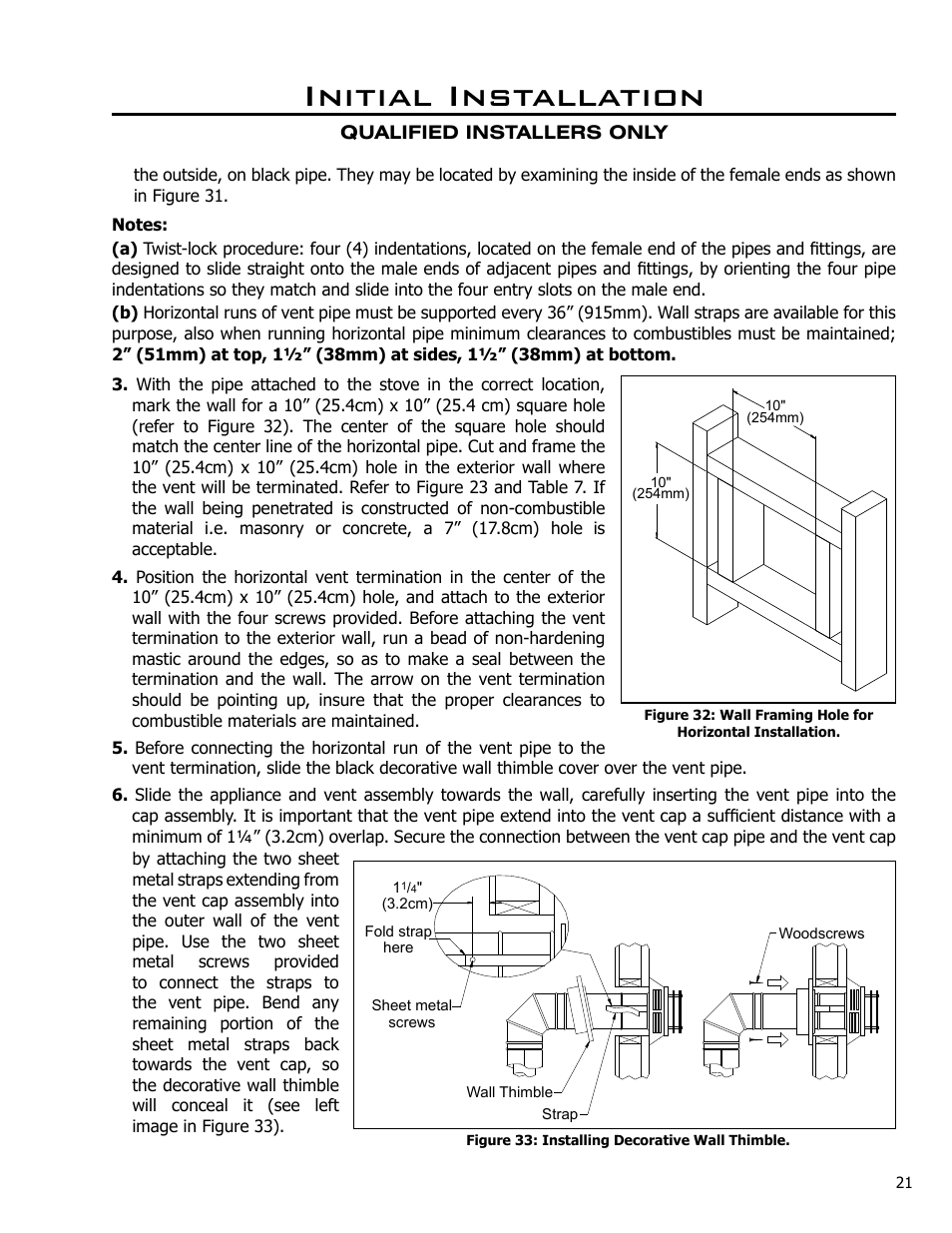 C-11499 instruction cara owner's manual2, Initial installation | Enviro Cara User Manual | Page 21 / 46