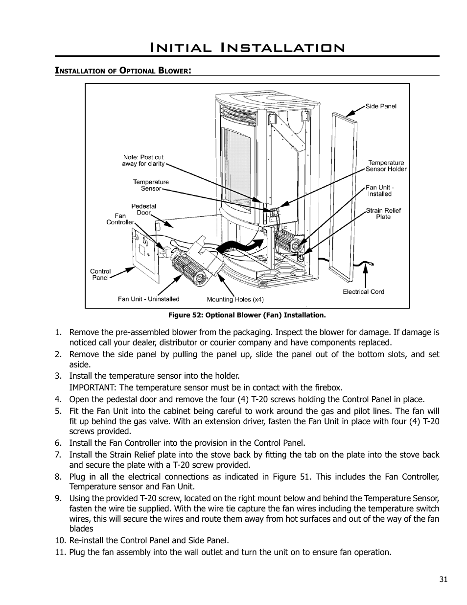 Initial installation | Enviro Cara User Manual | Page 31 / 46