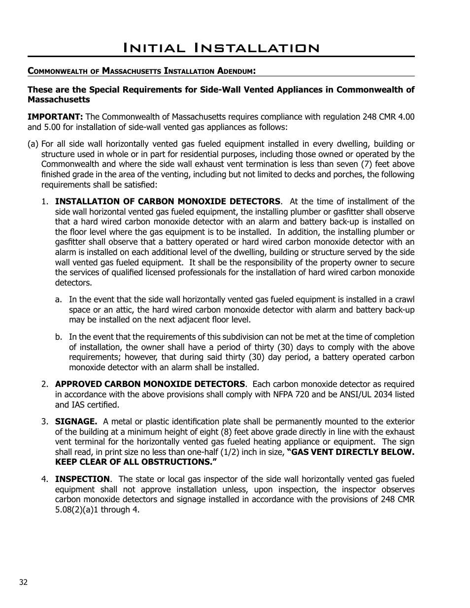 Initial installation | Enviro Cara User Manual | Page 32 / 46