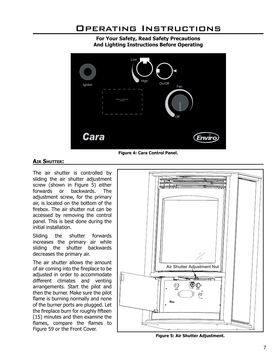 Operating instructions, Cara | Enviro Cara User Manual | Page 7 / 46