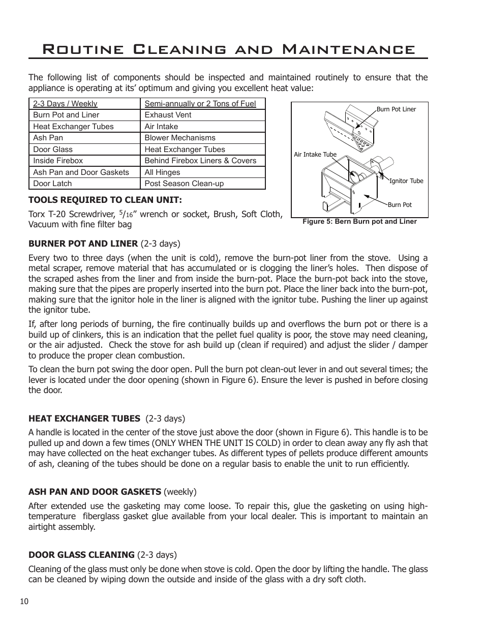 Routine cleaning and maintenance | Enviro 50-1220 User Manual | Page 10 / 14