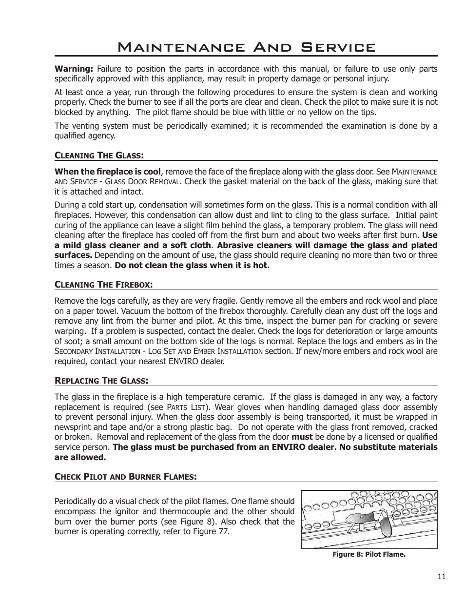 Maintenance and service | Enviro C-11089 User Manual | Page 11 / 44