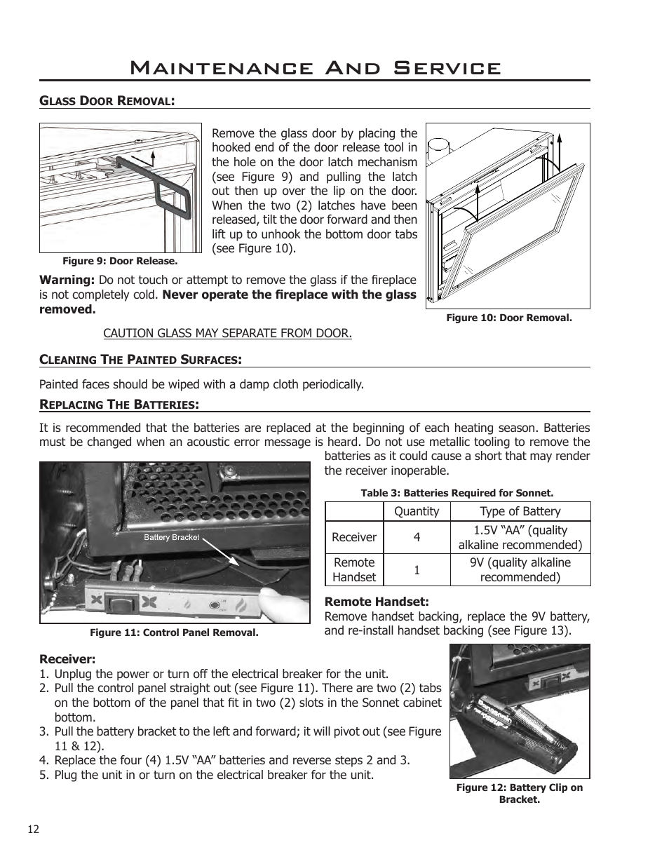 Maintenance and service | Enviro C-11089 User Manual | Page 12 / 44