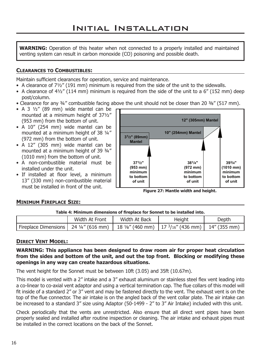 Initial installation | Enviro C-11089 User Manual | Page 16 / 44