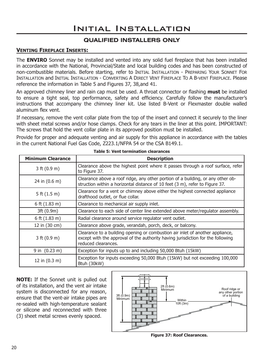 Initial installation | Enviro C-11089 User Manual | Page 20 / 44