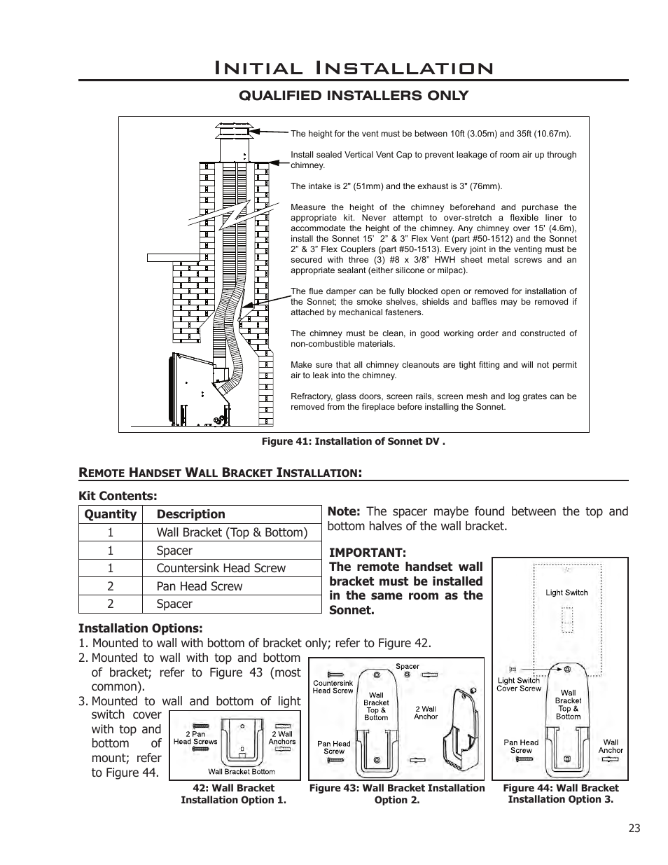 Initial installation | Enviro C-11089 User Manual | Page 23 / 44