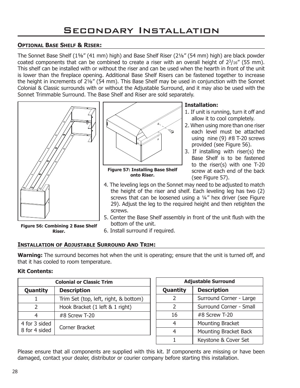 Secondary installation | Enviro C-11089 User Manual | Page 28 / 44