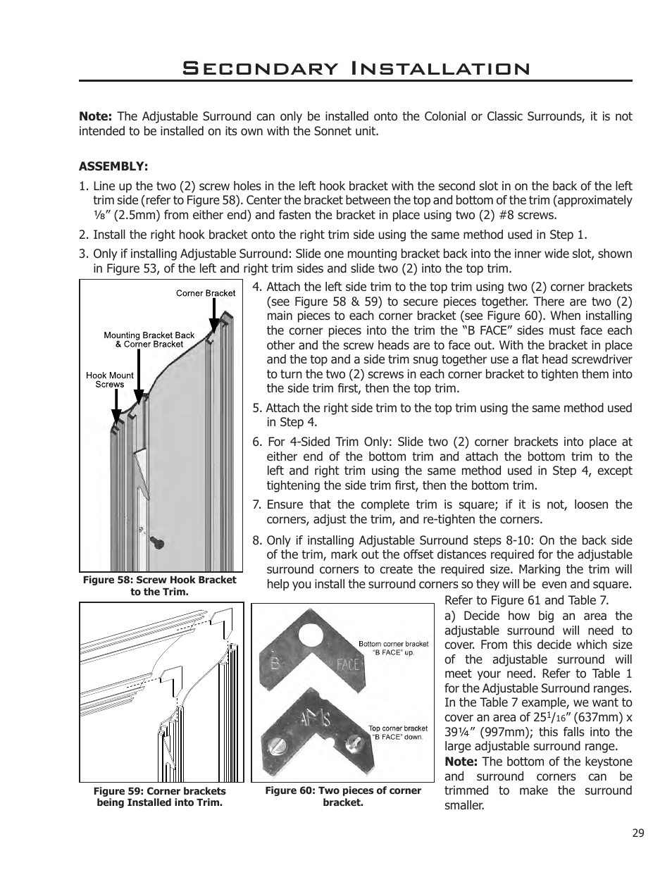 Secondary installation | Enviro C-11089 User Manual | Page 29 / 44