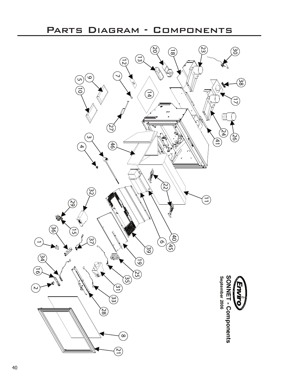 Parts diagram - components | Enviro C-11089 User Manual | Page 40 / 44