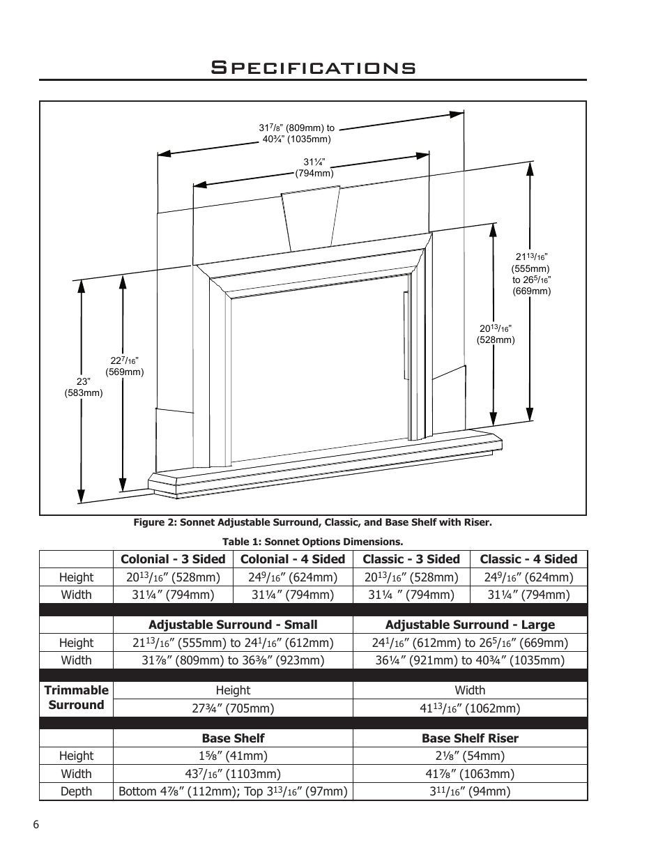 Specifications | Enviro C-11089 User Manual | Page 6 / 44