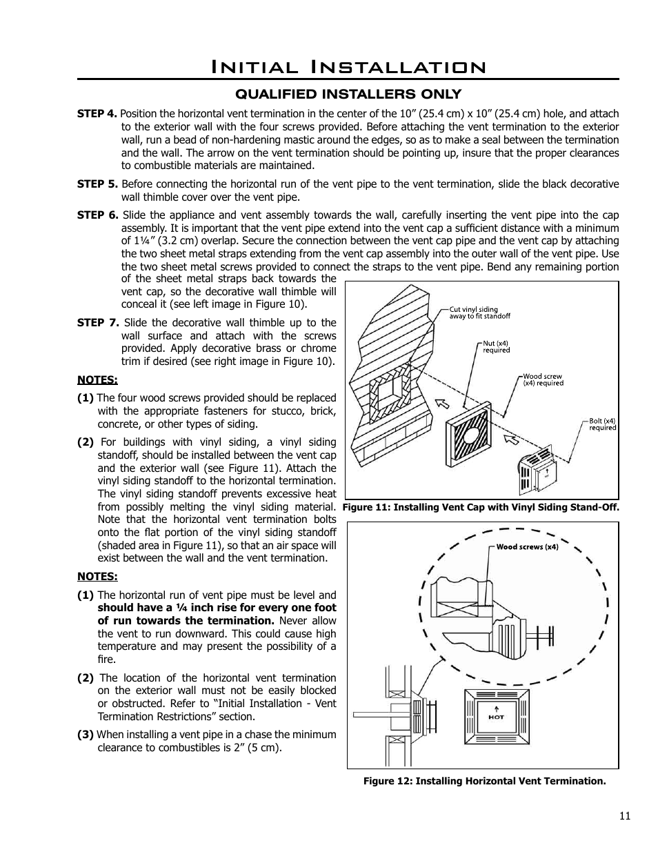 Initial installation | Enviro C-10365 User Manual | Page 11 / 33