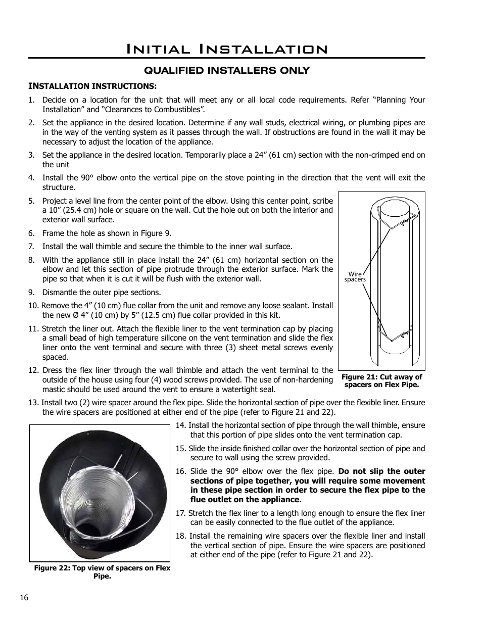 Initial installation | Enviro C-10365 User Manual | Page 16 / 33