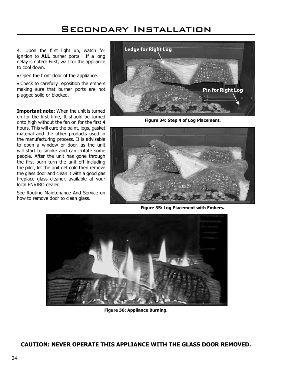 Secondary installation | Enviro C-10365 User Manual | Page 24 / 33