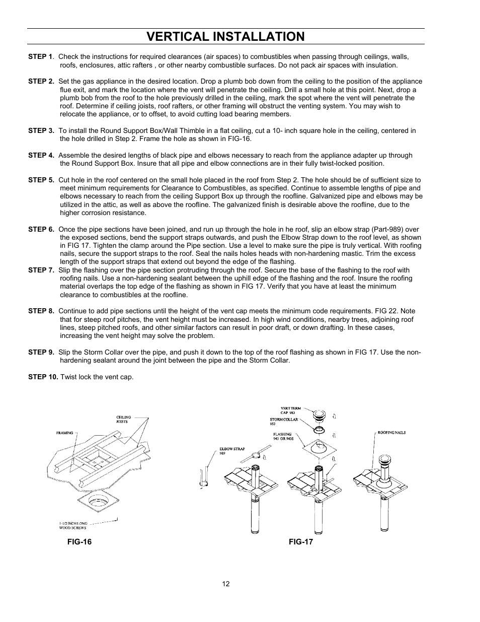 Vertical installation | Enviro EG 33 User Manual | Page 12 / 22
