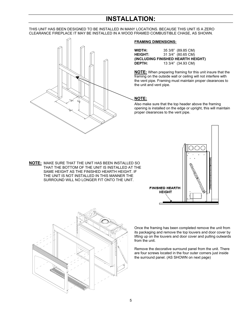 Installation, Note | Enviro EG 33 User Manual | Page 5 / 22